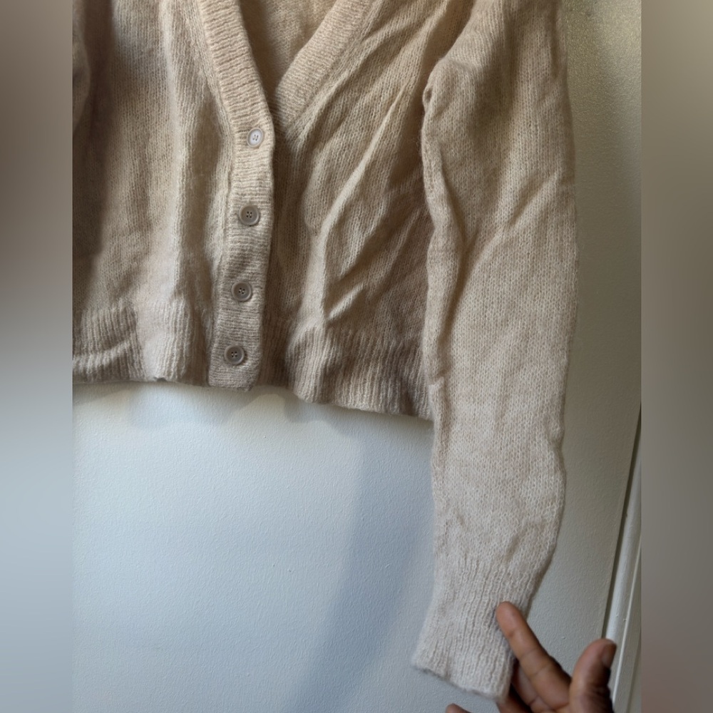 Jenni Kayne Women's Boyfriend Beige Sweater Cardigan Sz S - Picture 4 of 14